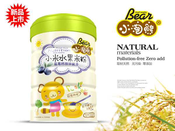 小淘熊藍(lán)莓鈣鐵鋅小米水果米粉
