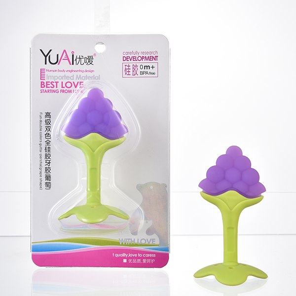 優(yōu)噯高級(jí)雙色葡萄全硅膠牙膠