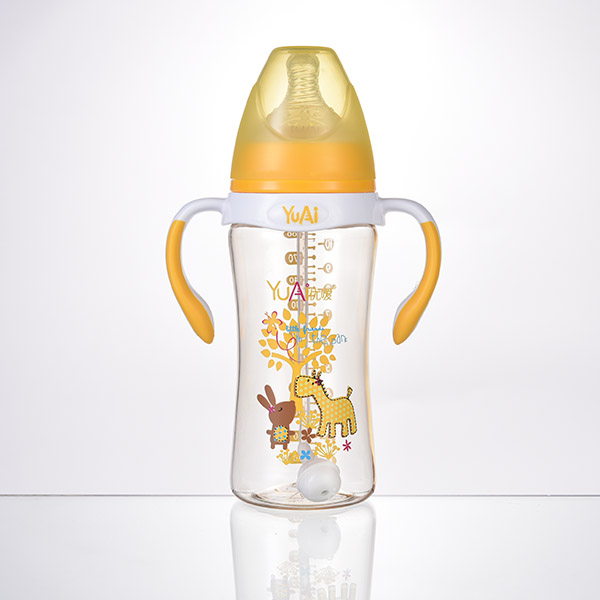 優(yōu)噯10寬口弧線(xiàn)型手柄自動(dòng)PPSU奶瓶(300ml)