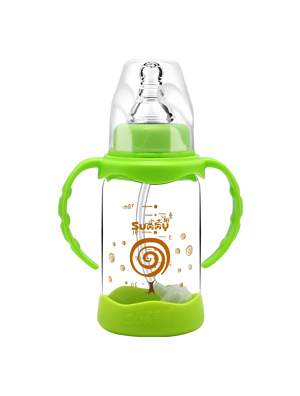 小太陽(yáng)晶鉆玻璃防爆小奶瓶120ML