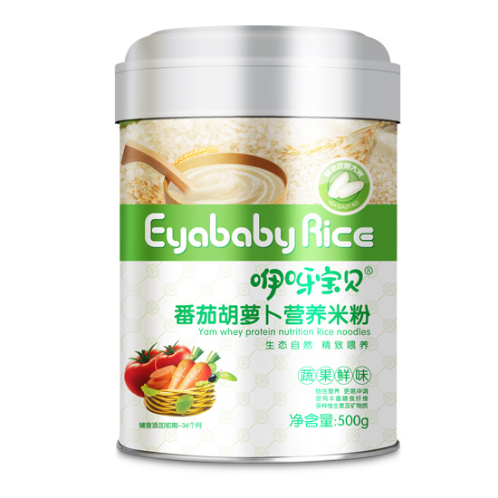 咿呀寶貝番茄胡蘿卜營(yíng)養(yǎng)米粉-聽裝