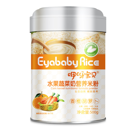 咿呀寶貝水果蔬菜營養(yǎng)米粉聽裝(香橙胡蘿卜)