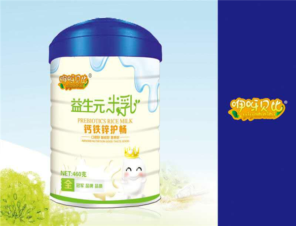 咿呀貝比鈣鐵鋅護(hù)暢益生元米乳
