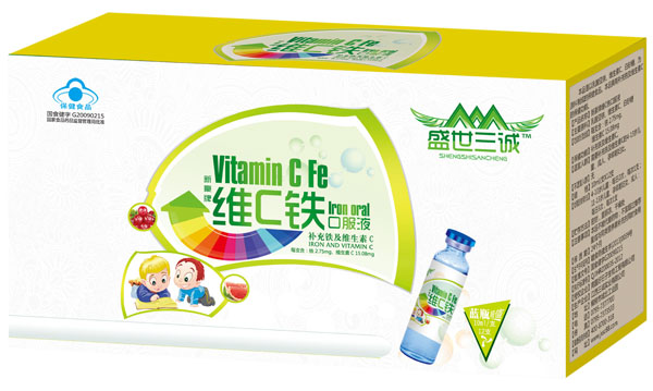 盛世三誠新豪牌兒童維C鐵口服液12支裝
