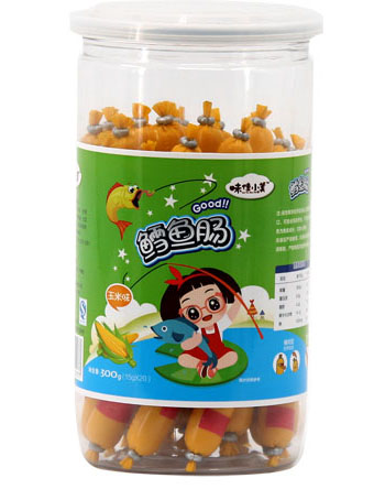 味佳小美玉米味魚(yú)腸桶裝