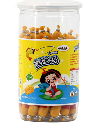 味佳小美芝士味鱈魚(yú)腸桶裝