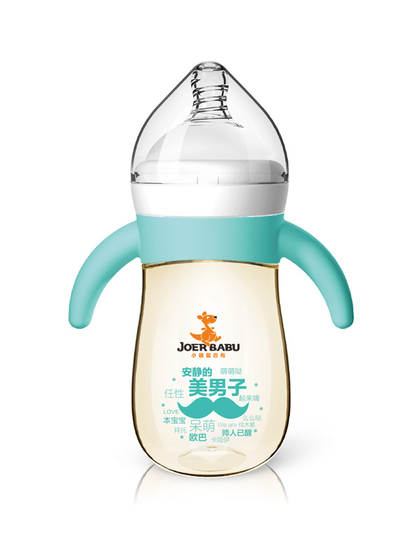 小袋鼠巴布硅膠手柄奶瓶BP-856-02