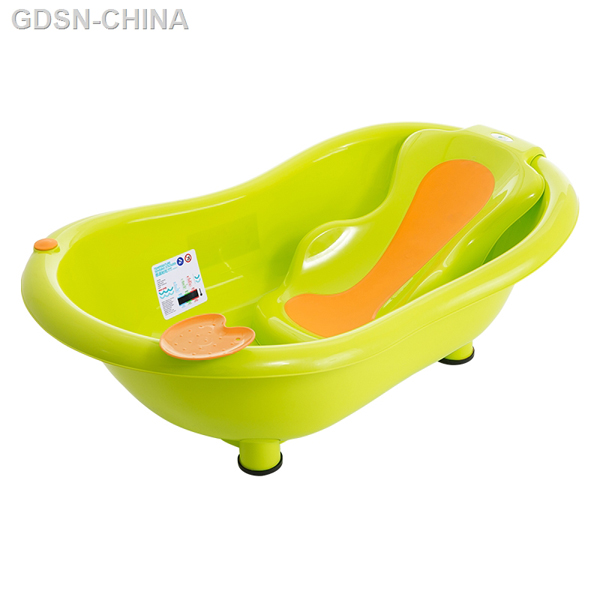 青蛙嘟迪測(cè)溫包膠躺板浴盆綠橙