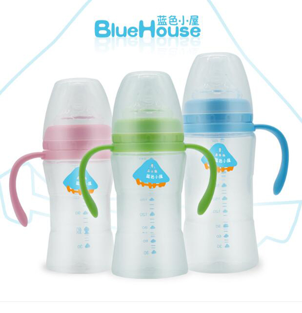 藍(lán)色小屋寬口PP自動(dòng)奶瓶
