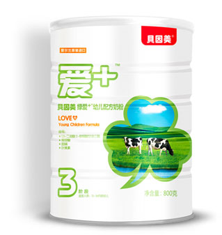 貝因美綠愛幼兒配方奶粉3段