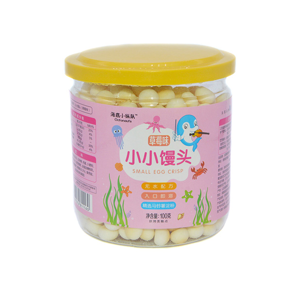 海底小縱隊(duì)小小饅頭草莓味包裝升級100g