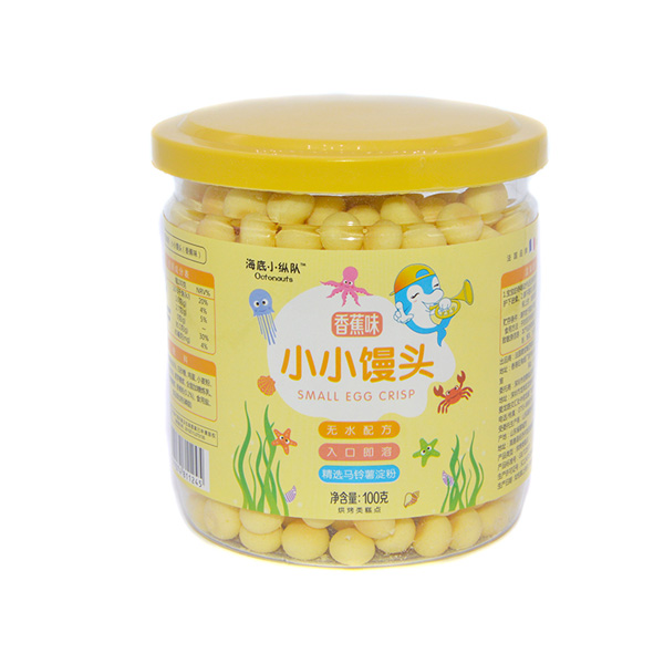 海底小縱隊(duì)小小饅頭香蕉味包裝升級100g