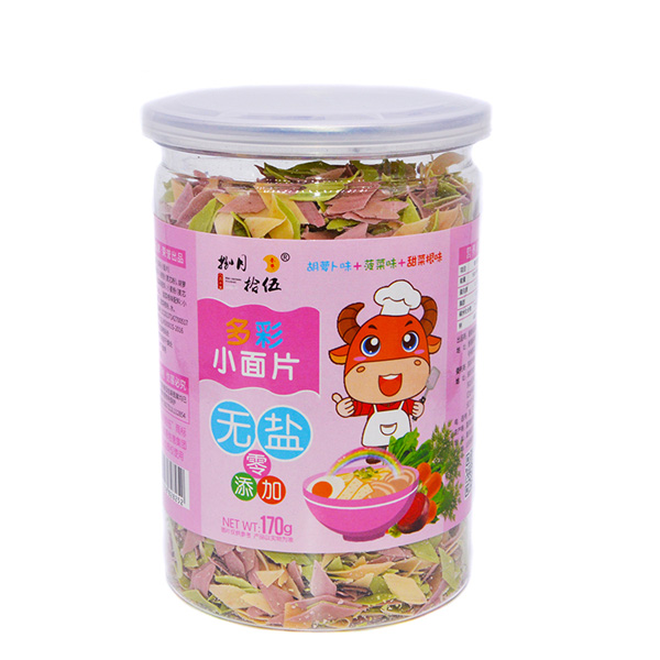捌月拾伍無(wú)鹽多彩小面片胡蘿卜味+甜菜根味+菠菜味