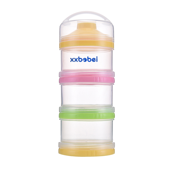 邦貝小象三層奶粉盒黃色