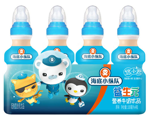 海底小縱隊(duì)益生元營(yíng)養(yǎng)牛奶飲品(原味)4瓶