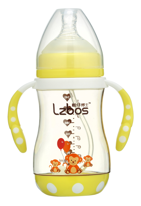 靚仔博士PPSU寬口徑自動(dòng)奶瓶 黃色