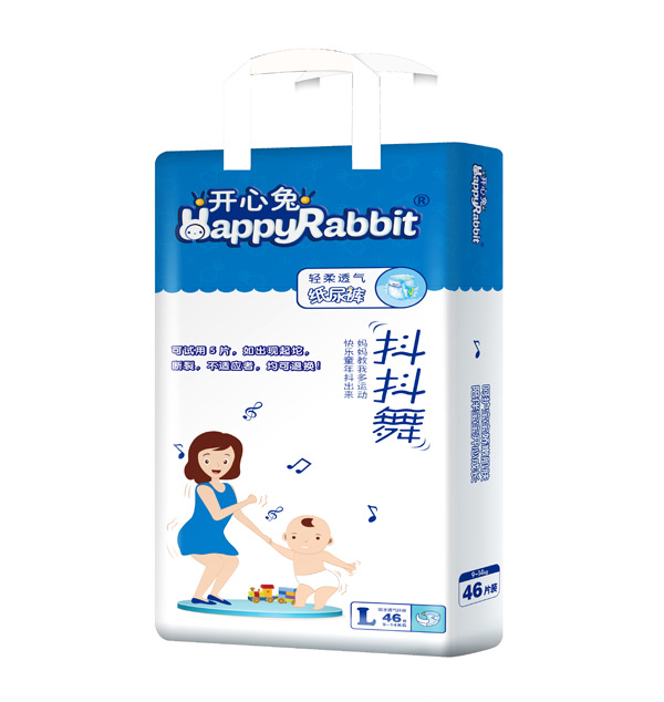 開心兔輕柔透氣紙尿褲L46