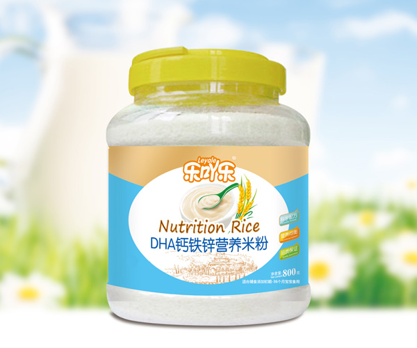 樂吖樂DHA鈣鐵鋅營(yíng)養(yǎng)米粉桶裝