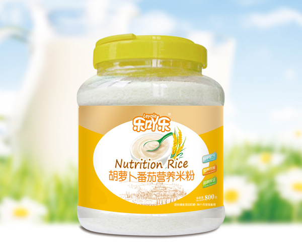 樂吖樂胡蘿卜番茄營(yíng)養(yǎng)米粉桶裝