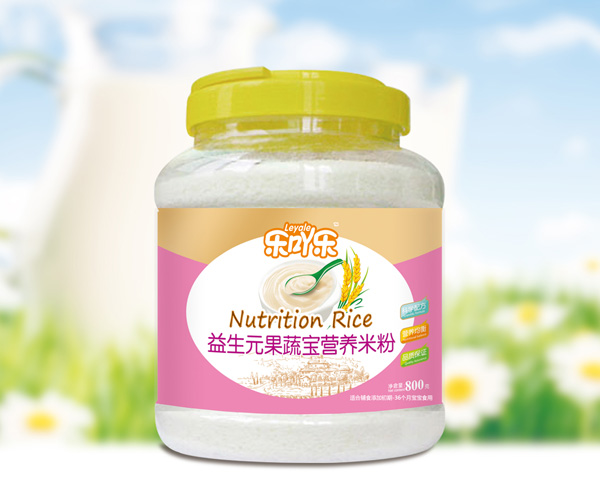 樂吖樂益生元果蔬寶營(yíng)養(yǎng)米粉桶裝