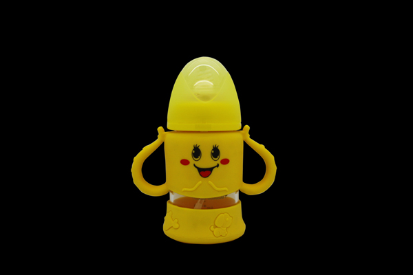 貝臣160ml寬口章魚硅膠套晶鉆自動(dòng)吸奶瓶