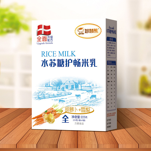 智慧熊水蘇糖護暢米乳-胡蘿卜+雪梨 盒裝