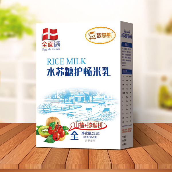 智慧熊水蘇糖護暢米乳-山楂+獼猴桃 盒裝