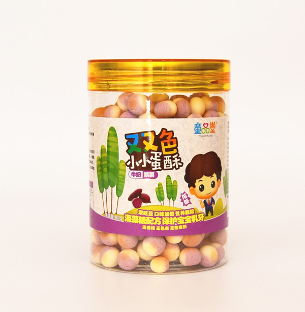 童品堂雙色小小蛋酥(牛奶紫薯)