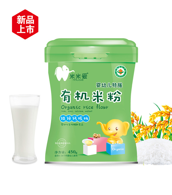 米米愛有機(jī)米粉 鐵鋅鈣核桃 聽裝