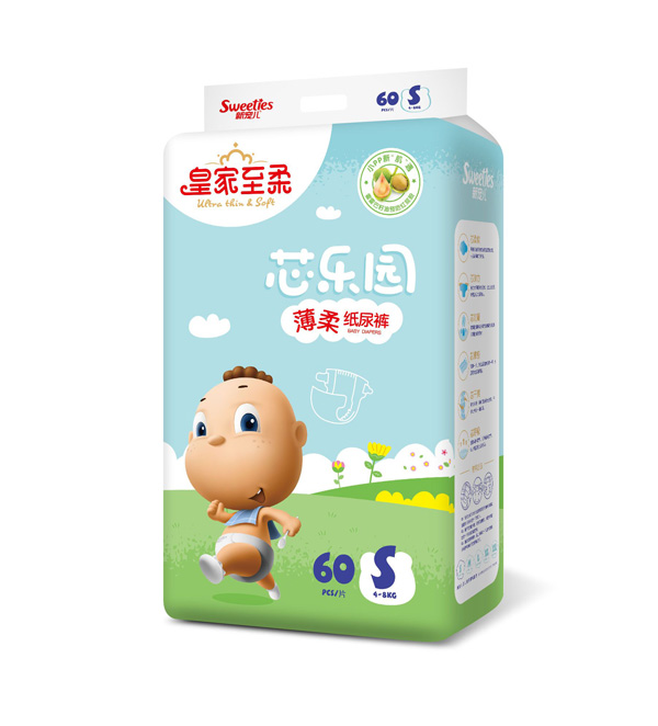 皇家至柔芯樂(lè)園薄柔紙尿褲S60