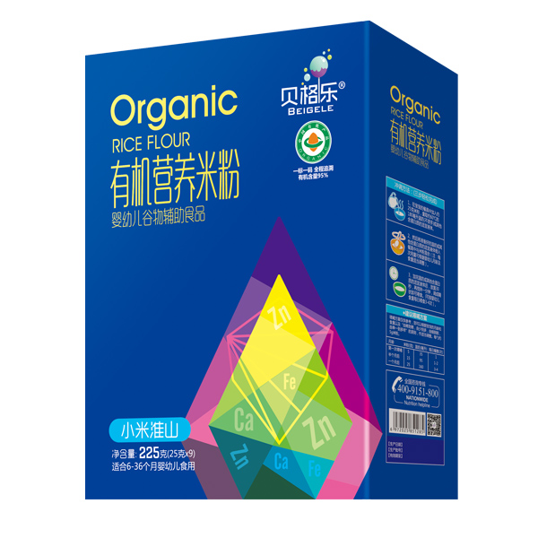 貝格樂有機(jī)營養(yǎng)米粉-小米淮山 盒裝