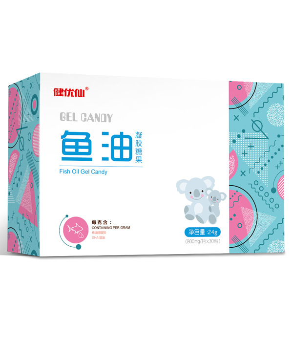 健優(yōu)仙魚(yú)油凝膠糖果橫盒