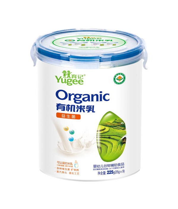 育記有機(jī)米乳-益生菌225克樂(lè)扣裝