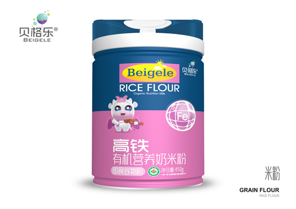 貝格樂(lè)高鐵有機(jī)營(yíng)養(yǎng)奶米粉 聽(tīng)裝
