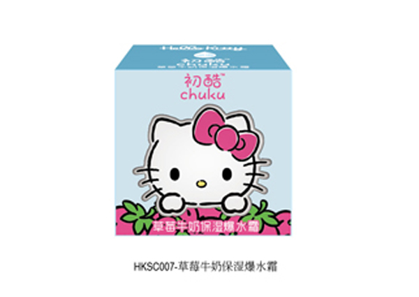Hello Kitty初酷草莓牛奶保濕爆水霜 盒裝
