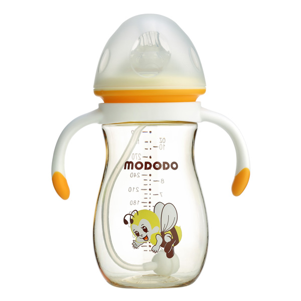 萌嘟嘟PPSU寬口葫蘆型有柄兩用奶�?送吸水嘴)橙色300ML.jpg 萌嘟嘟PPSU寬口葫蘆型有柄兩用奶�?送吸水嘴)橙色300ML.jpg