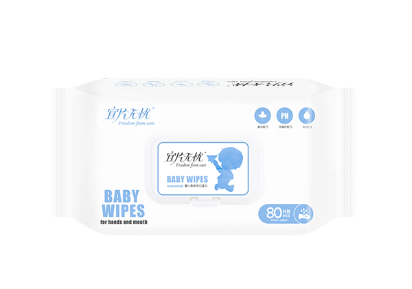 宜片無憂嬰兒柔膚手口濕巾-抽取式80片裝