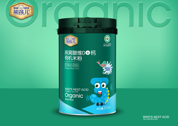 熊孩兒燕窩酸維D+鈣有機米粉