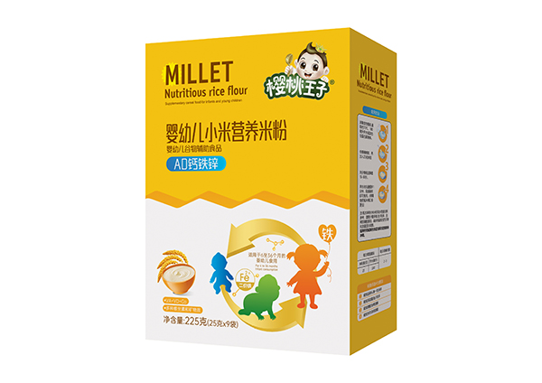 櫻桃王子嬰幼兒小米營養(yǎng)米粉 AD鈣鐵鋅 盒裝 .jpg 櫻桃王子嬰幼兒小米營養(yǎng)米粉 AD鈣鐵鋅 盒裝 .jpg
