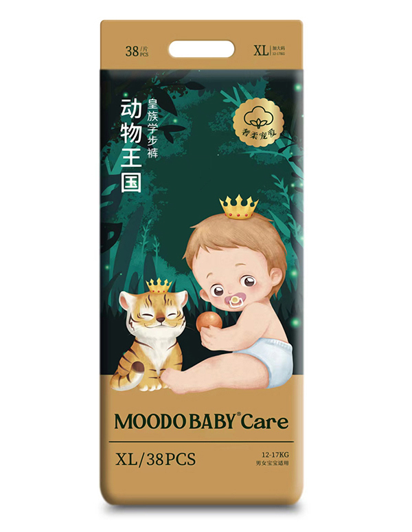 MOODO BABY®Care動物王國系列皇族學步褲XL38