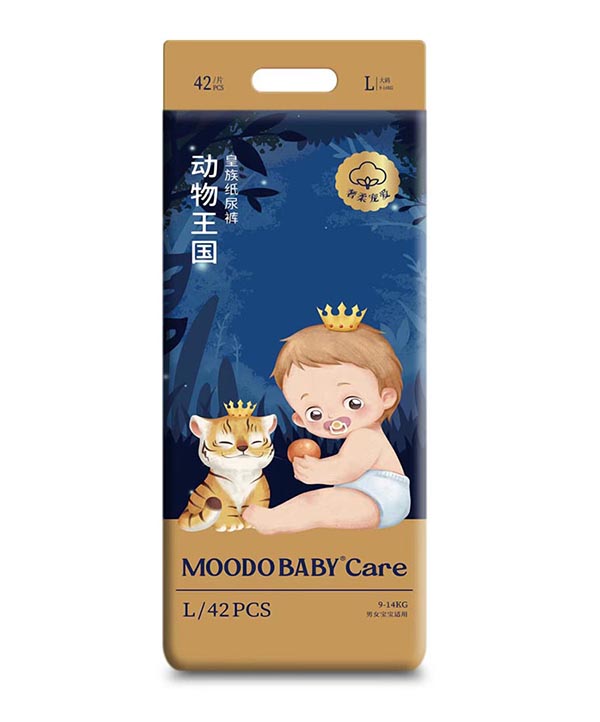 MOODO BABY®Care動物王國系列皇族紙尿褲L42