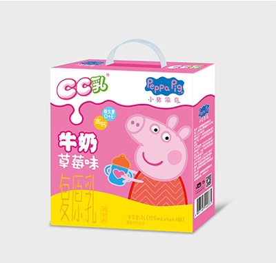 小豬佩奇CC乳復原乳調制乳草莓味125ml×16