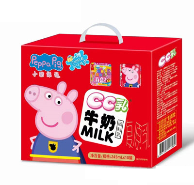 小豬佩奇CC乳牛奶(調(diào)制乳)245ml×10罐(盲盒)