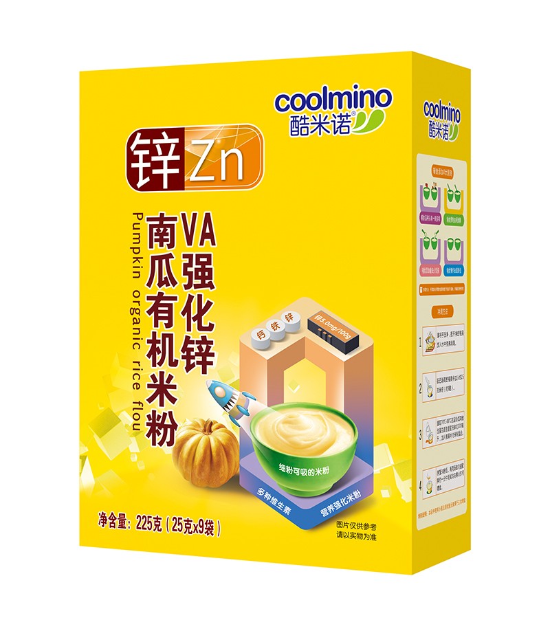 酷米諾VA強化鋅南瓜有機米粉225克