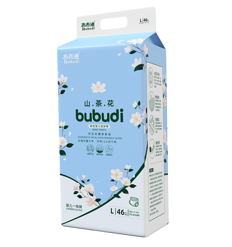 布布迪山茶花褲型嬰兒一體褲L