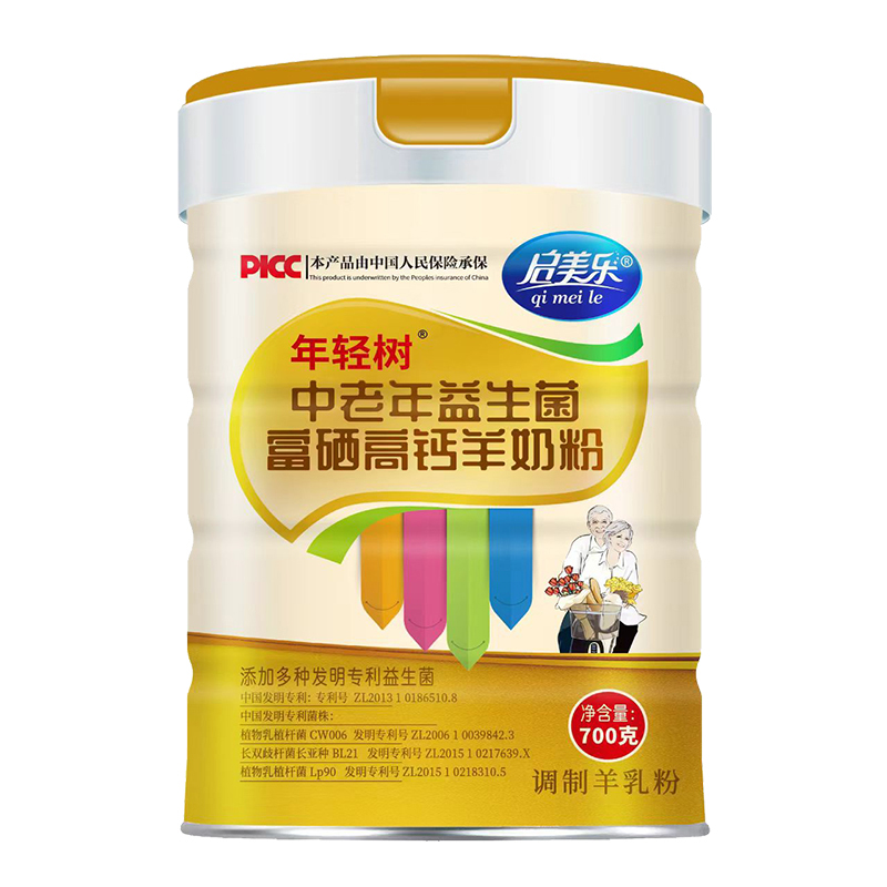 啟美樂年輕樹中老年益生菌富硒高鈣羊奶粉