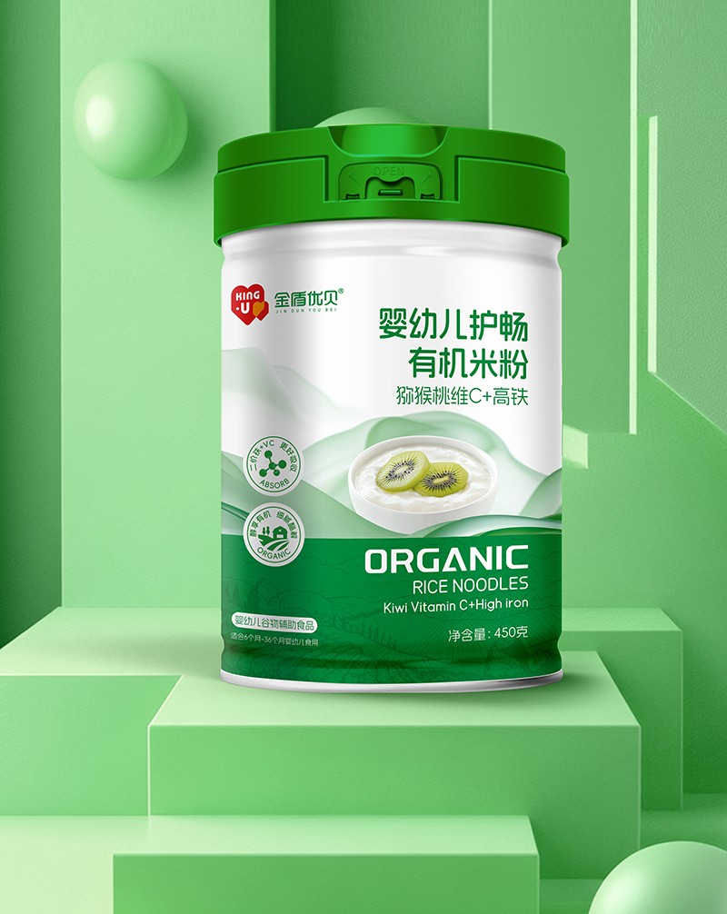 金盾優(yōu)貝嬰幼兒護(hù)暢有機(jī)米粉 獼猴桃維C+高鐵