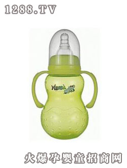 MILAOSU牌標(biāo)口大葫蘆帶手柄自動母乳實(shí)感奶瓶