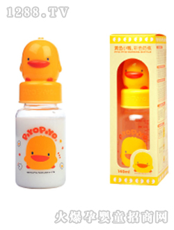 黃色小鴨造型彩色奶瓶140CC