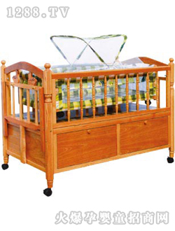 愛(ài)嬰寶嬰兒木床619紅